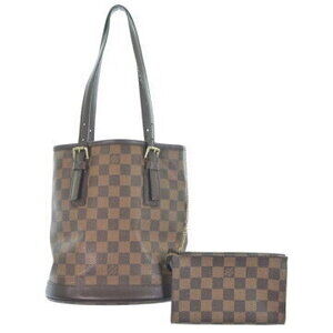 Louis Vuitton Marais Bucket Damier Ebene Handbag Brown All Over